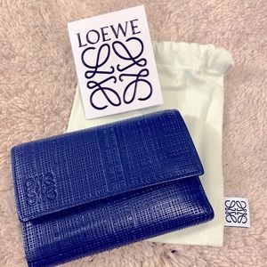 Loewe Small Vertical Wallet in Navy